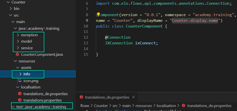 Erweiterte Projektstruktur