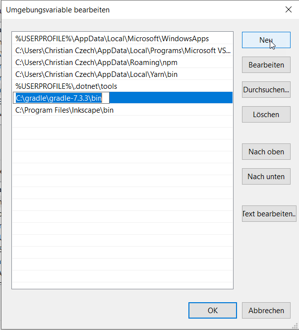 Speichern Path Variable