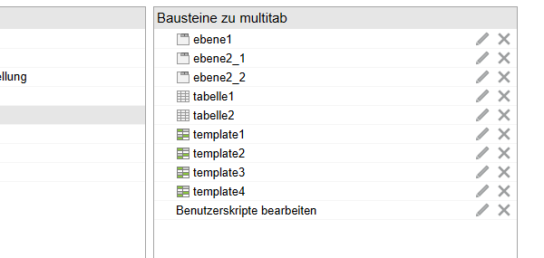 Bausteine für das Testformular