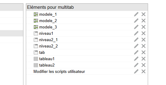 Eléments pour le formulaire de test