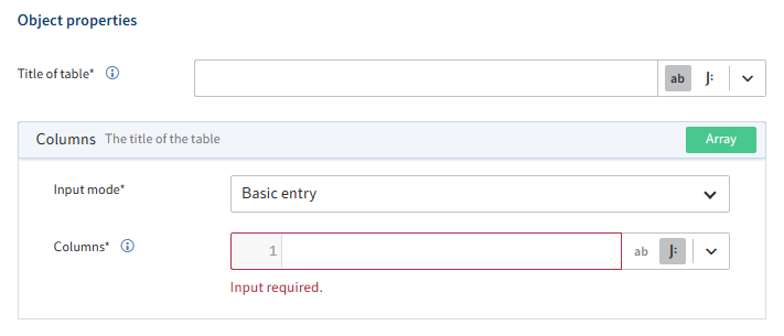 'Basic entry' input mode