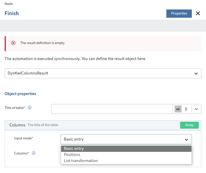 DynKwlColumnsResult: Input modes for configuring the result object