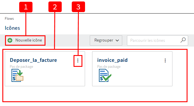 Page 'Icônes'