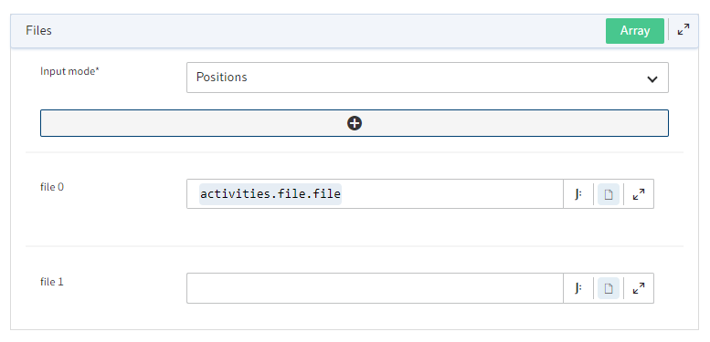 Example: Aspect mapping with the 'Positions' input mode