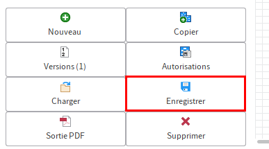 Bouton 'Enregistrer'