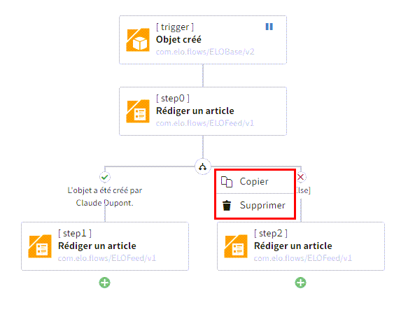 Supprimez le noeud d'embranchement dans le créateur des flows.