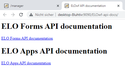 Startseite 'ELOwf API documentation'