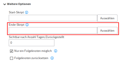 Feld 'Ende-Skript'