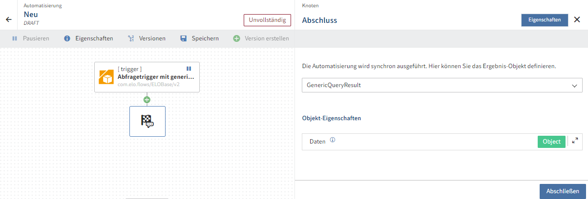 GenericQueryResult: Konfigurationsmöglichkeiten des Ergebnis-Objekts