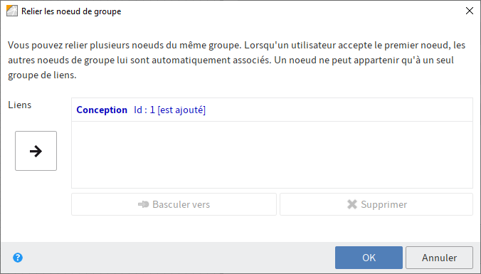 Dialogue 'Relier les noeuds de groupe'