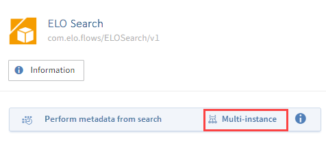 Example multi-instance trigger 'Perform metadata form search' in the ELO search component