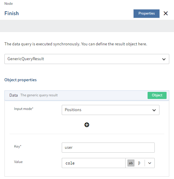 Example node configuration for the end node