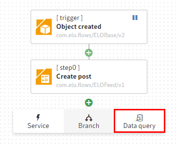 'Data query' field in the flow designer