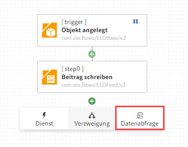 Auswahlfeld 'Datenabfrage' im Flow-Designer