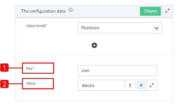 Optional configuration with static configuration data for 'Positions' input mode