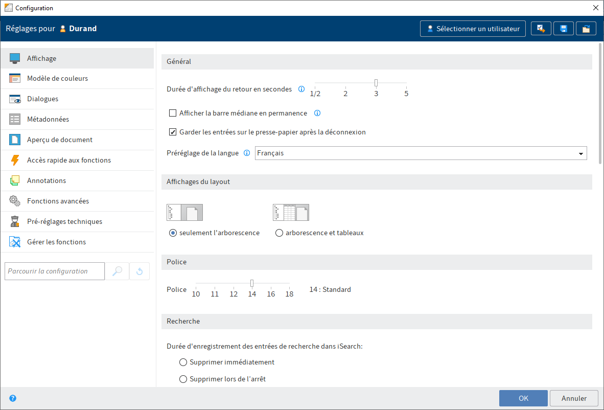 Dialogue 'Configuration'