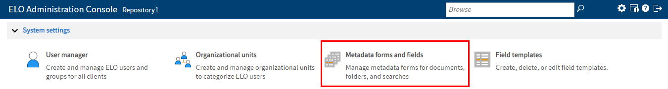 Open the metadata form editor