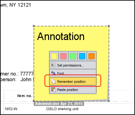 Copy annotation position to clipboard