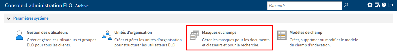 Ouvrir la gestion des masques