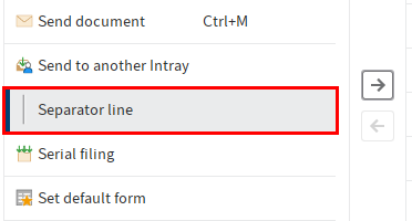 'Separator line' function