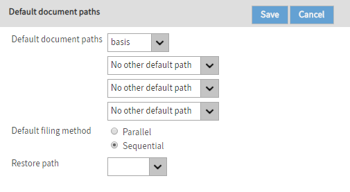 'Default document paths' menu item