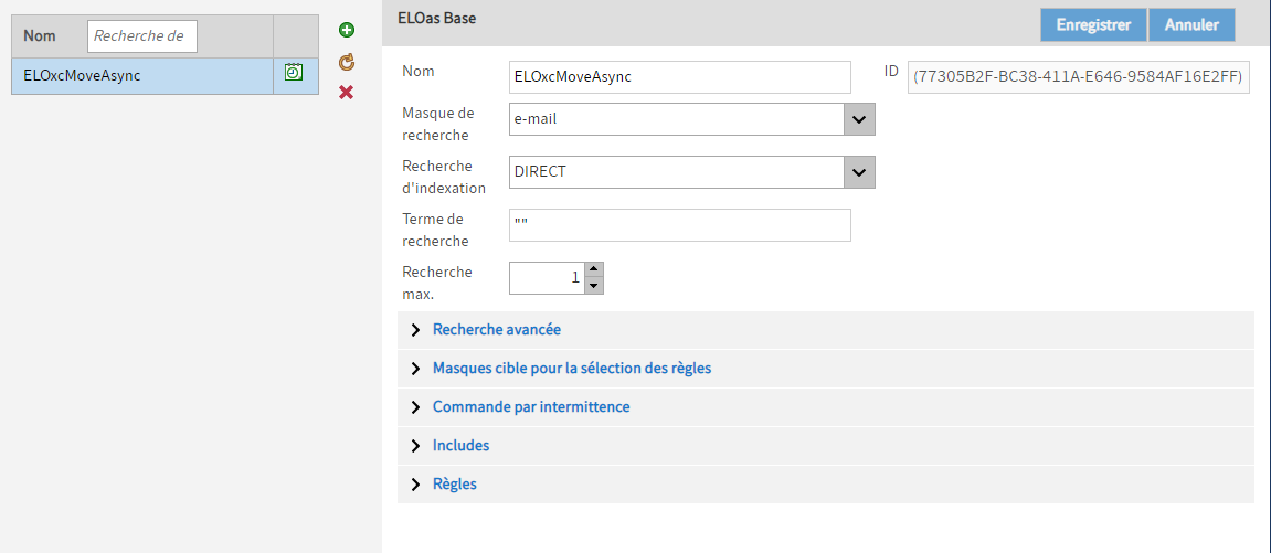 Point de menu 'ELO Automation Services'