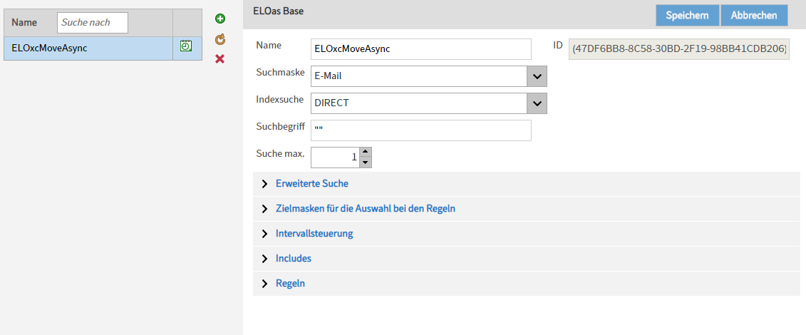 Menüpunkt 'ELO Automation Services'