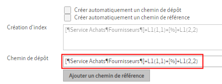 Chemin de dépôt selon Longest Match