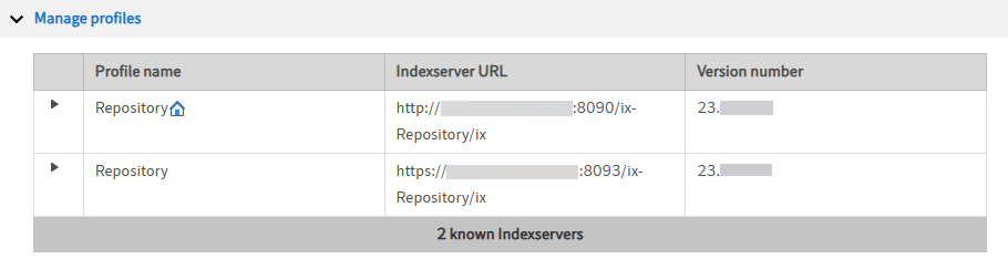 Configurație; setări pentru gestionarea diverselor profiluri de conectare