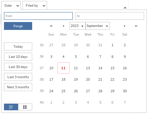 Enter range in two input fields