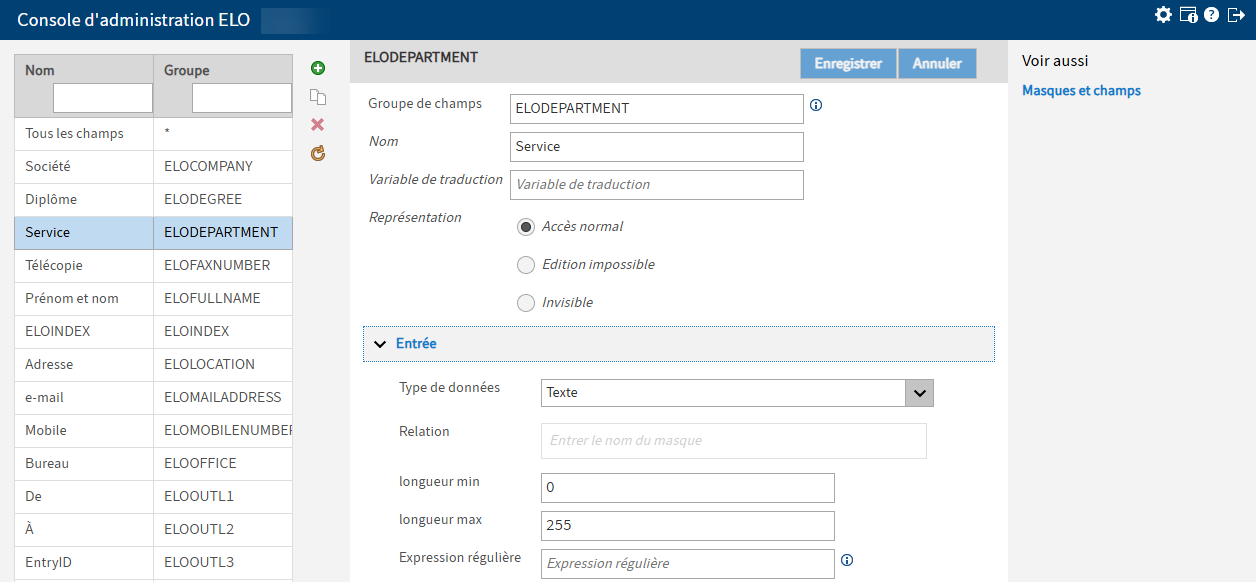 Section 'Modèles de champ'