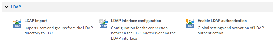 LDAP interface configuration