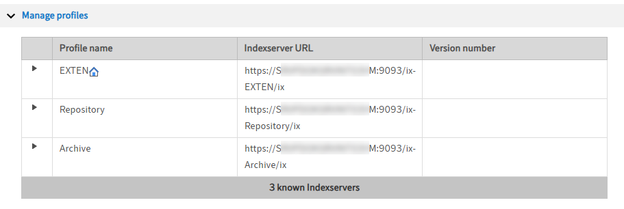 Configuration; Settings for managing different login profiles