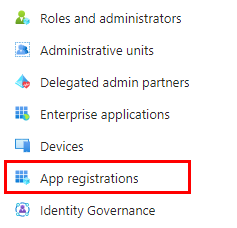 'Azure Active Directory' area; menu item