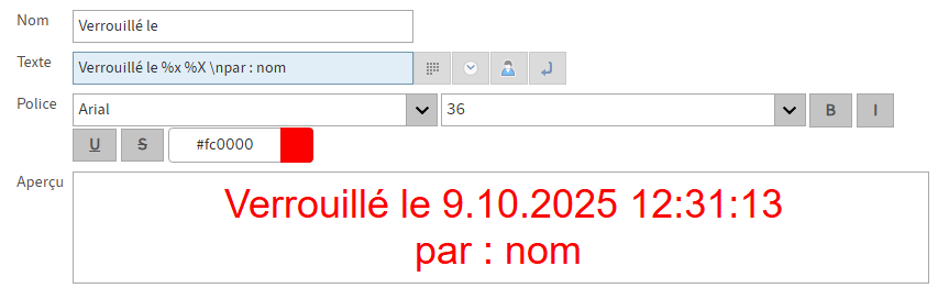 Exemple de tampon texte