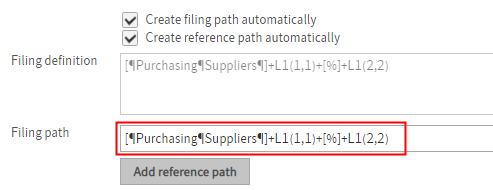 Filing path by longest match