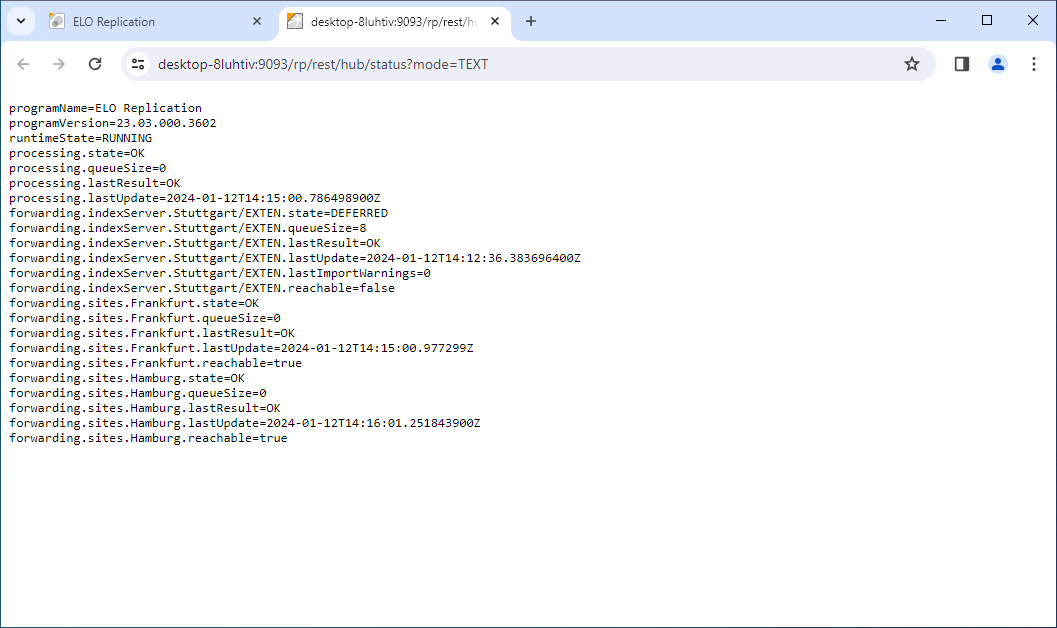 http monitoring endpoint