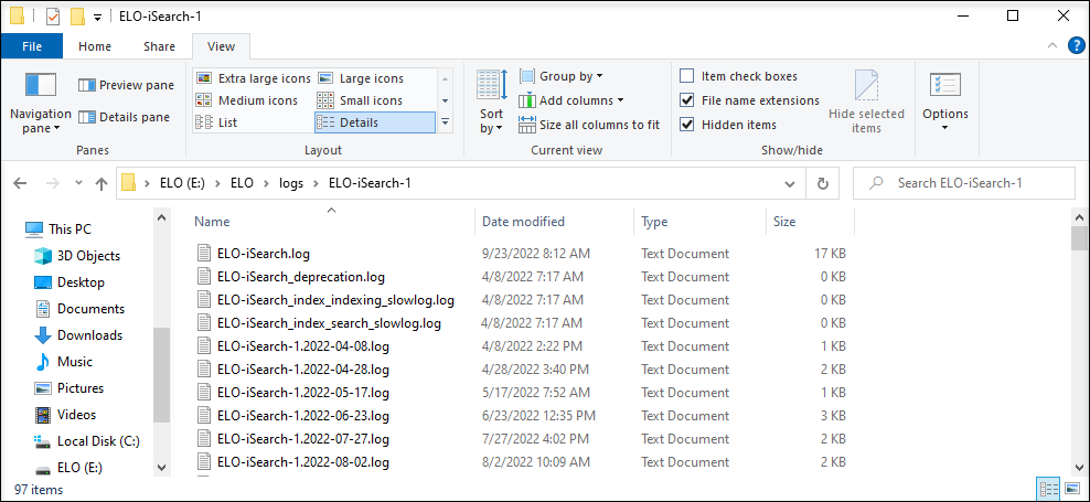 Log file directory