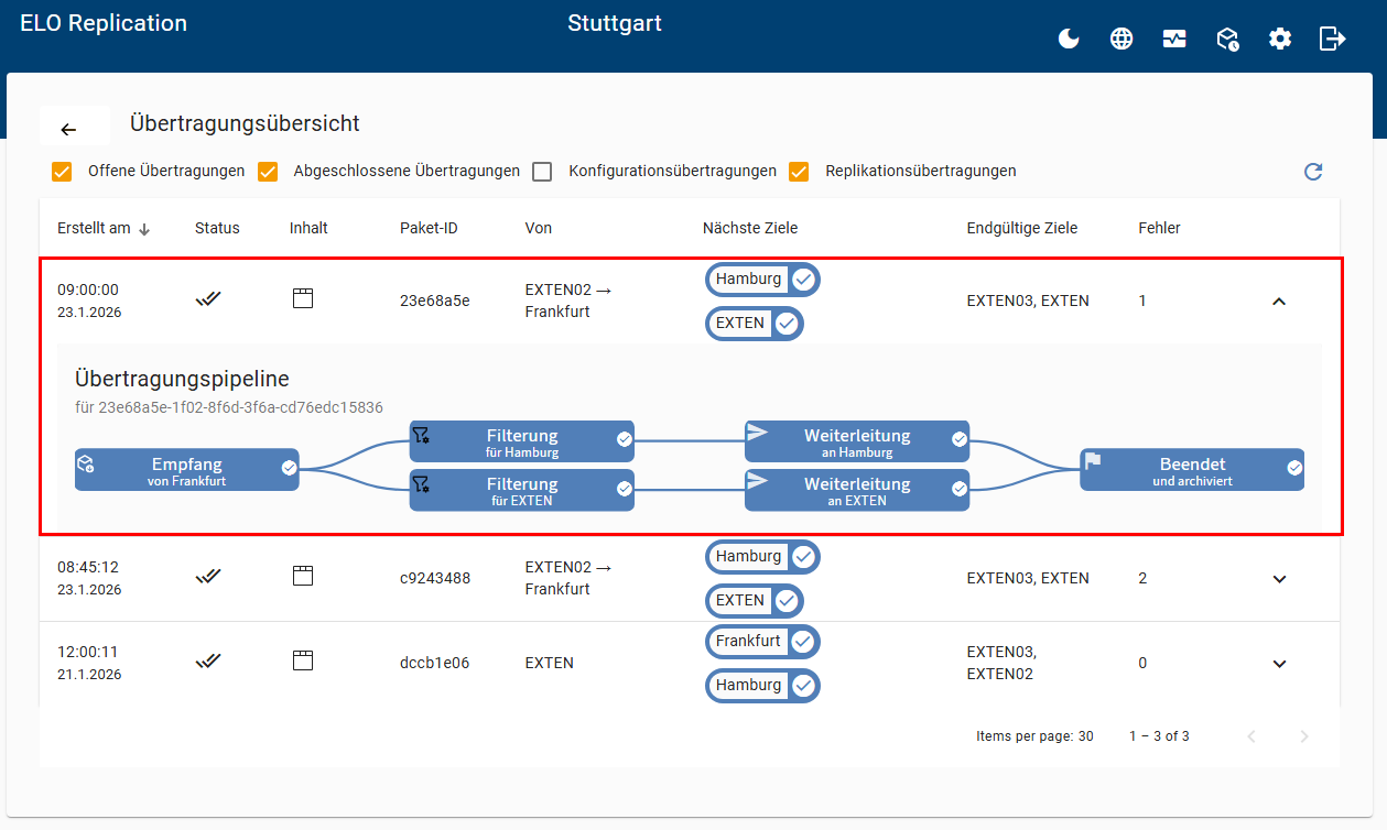 Repository-Symbol in der Übertragungsübersicht