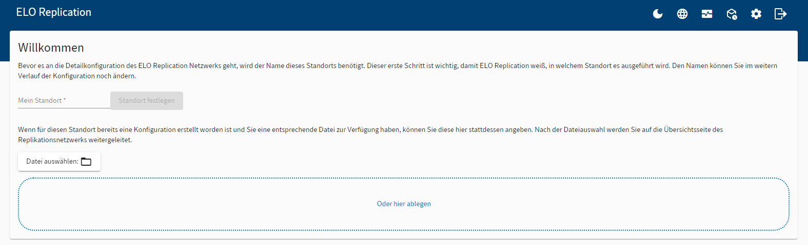 Standort festlegen