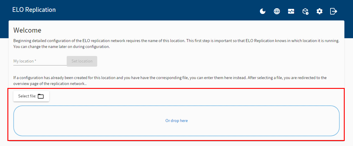 Upload configuration file
