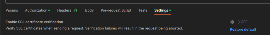 Deactivate ssl certificate