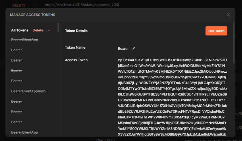 Postman access token