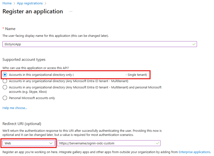 Register an application