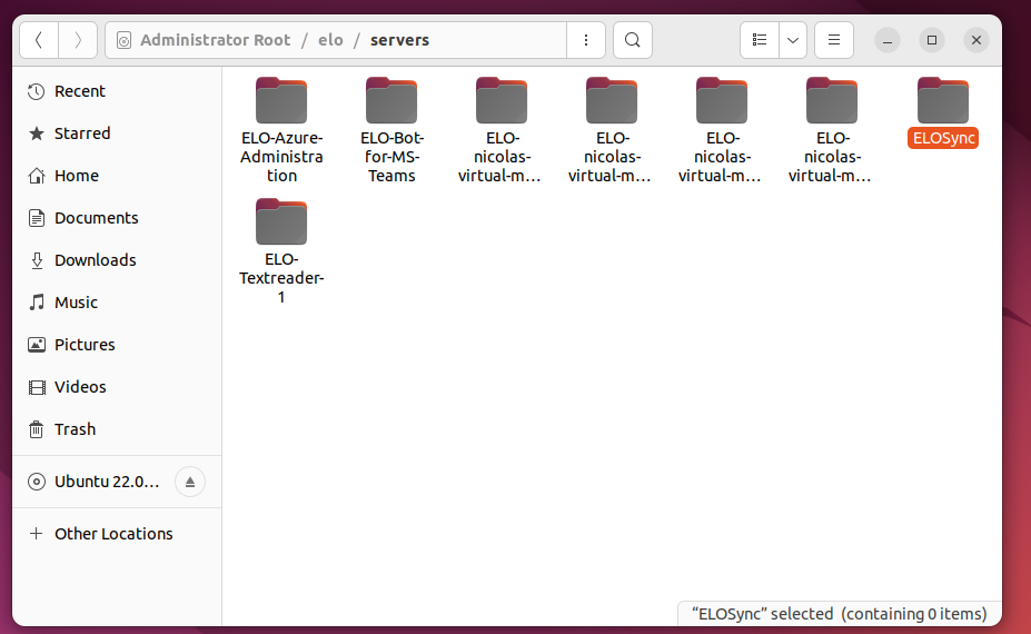 ELO Sync folder in Windows Explorer
