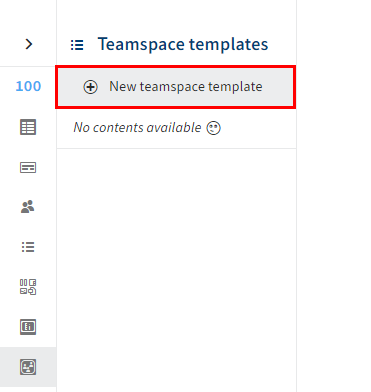 'Teamspace templates' area