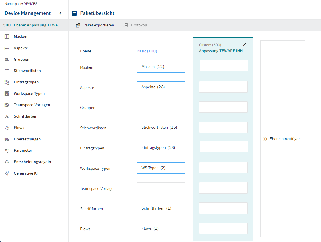 Neues Paket in der ELO Administration Console