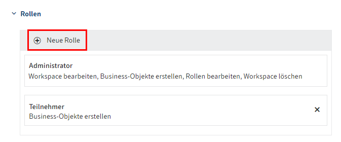 Button 'Neue Rolle'