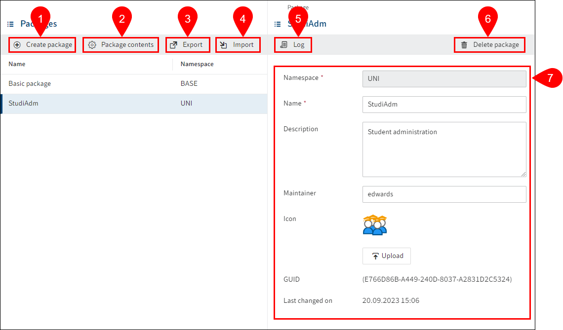 Package administration