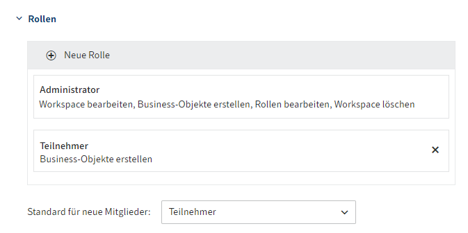 Bereich 'Rollen'